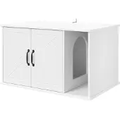 vidaXL Katzenhaus Weiß 85 x 55 x 50,5 cm Holzwerkstoff