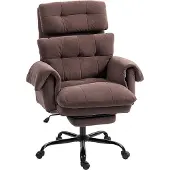 HOMCOM Bürostuhl, Ergonomischer Schreibtischstuhl mit Armlehne, Fußstütze, Kaffe
