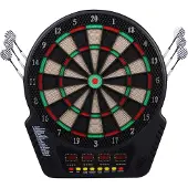 HOMCOM Elektronische Dartscheibe Dartboard Soundeffekte LED Anzeige 27 Spiele