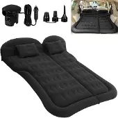 Welikera Luftbett SUV Auto-Luftbett, Luftmatratze mit Fußstütze & Luftpumpe, 175*130CM, Schwarz
