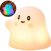 Dopwii LED Nachtlicht Kinder – Silikon Tischlampe RGB, Aufladbar, Musik & Licht