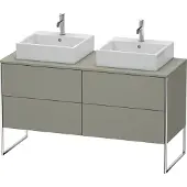 Duravit Waschtischunterbau XSQUARE 778x1400x548mm f 2 Be Steingr seidenmatt steingrau seidenmatt