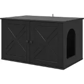 vidaXL Katzenhaus Schwarz 85 x 55 x 50,5 cm Holzwerkstoff