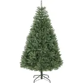 Welikera Künstlicher Weihnachtsbaum, 180 cm, klappbare Äste, Metallständer, vielseitig, Grün