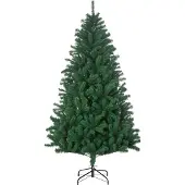 HOMCOM Weihnachtsbaum 1,8 m Christbaum Kunsttanne 1000 Zweige Metallfuß PVC Weiß