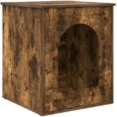 vidaXL Katzenhaus Geräucherte Eiche 53 x 52 x 62 cm Holzwerkstoff