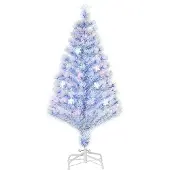 Novzep LED-Weihnachtsbaum 3 Lichter, PVC-Metall, Weiß+Blau, Ø60x120 cm