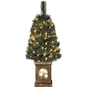 Novzep Dimmbarer Weihnachtsbaum mit LED, 45x90 cm, 8 Modi, naturgetreu, grün