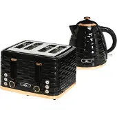 Dopwii 2-in-1 Toaster und Wasserkocher Set, 7 Bräunungsstufen, Auftau- und Aufwärmfunktion, Grau
