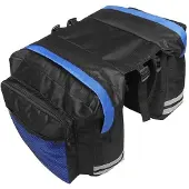 Novzep Fahrradgepäckträgertasche, Fahrradsatteltasche, wasserdicht, passend für Pendlergepäckträger mit Regenschutz, blau