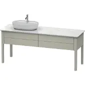 Duravit Waschtischunterschrank Luv 173,3x57x74,3cm, 2 AZ, st, L, Tau s-matt