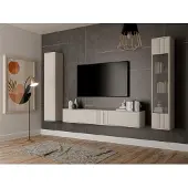 Furniture24 Wohnwand Philippe 4 Wohnzimmerset Tv Wand Fernsehwand - Kaschmir