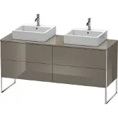 Duravit XSquare Konsolenwaschtischunterbau freistehend, für zwei Becken, 4 Auszüge, 1600x778x548mm, XS4927B8989