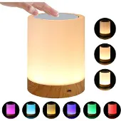 Dopwii Bettlampe dimmbar, Schreibtischlampe USB-Tischlampe, 360° Beleuchtung, Nachtlicht für Büro & Kinderzimmer