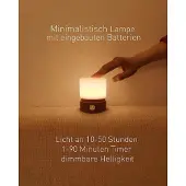 Welikera Dimmbares LED Nachtlicht für Kinder, USB-ladbar, Timer, Holzoptik, 3000K