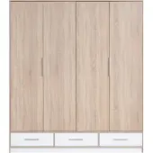 Furniture24 Kleiderschrank ISKO Falltürenschrank Schlafzimmerschrank Schrank 4-türig