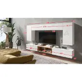 FURMEB Patryk Hojka Furmeb24 - CALABRINI 23 -Wohnwand , Schrankwand, (Weiss)