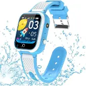 Welikera DOPWii Kinderuhr, mit Videoanruf Fotoaufnahme GPS-Tracking SOS-Funktionen Smartwatch, Blau