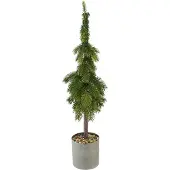 Viana Künstliche Zipfeltanne im Topf als Deko-Christbaum, Tischschmuck Weihnachten Ø12cm H70cm