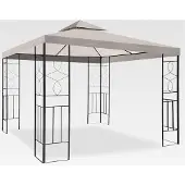 Markenlos Pavillon Romantika 3x3m Metall mit wasserdichtem Dach