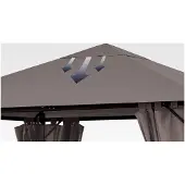 Markenlos Ersatzdach für Pavillon 3x3m in Taupe
