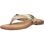 Lazamani Pantoletten Damen Beige Leder