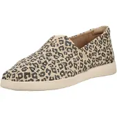 Toms Damen Slipper Leopardenmuster Textil mit herausnehmbarem Wechselfußbett