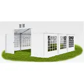 Markenlos Partyzelt 3x6m wasserdicht weiß 560g/m² PVC Plane