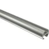 Interdeco Innenlaufprofil / Profilstange für Innenlauf-Gardinenstangen 16 mm Ø Edelstahl-Optik, 120 cm