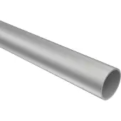 Interdeco Rundrohr / Metallrohr für Gardinenstangen 20 mm Ø Silbergrau, 200 cm