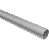 Interdeco Rundrohr / Metallrohr für Gardinenstangen 16 mm Ø Silbergrau, 180 cm