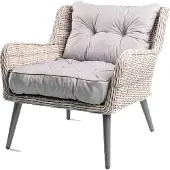 TexDeko Loungekissen Gartenpolster Set mit Rückenkissen für Rattanmöbel Wasserabweisend 55x55x12cm + 55x40x12cm (Hell-Grau)