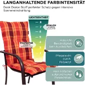GARDISUN Gartenstuhlauflage Gartenstuhlauflagen Polyacryl 8cm Dick Niedrig