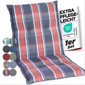 GARDISUN Niedriglehner Auflagenkissen Polyester 6cm - Gartenstuhlauflage - Polsterkissen - EU