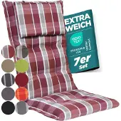 GARDISUN Gartenstuhlauflage Gartenstuhlauflagen Polyacryl 8cm Hoch, Kopfteil