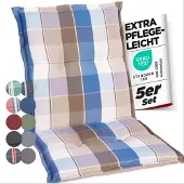 GARDISUN Niedriglehner Auflagenkissen Polyester 6cm - Gartenstuhlauflage - Polsterkissen - EU