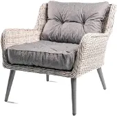 TexDeko Loungekissen Gartenpolster Set mit Rückenkissen für Rattanmöbel Wasserabweisend 60x60x12cm + 60x40x12cm (Grau)