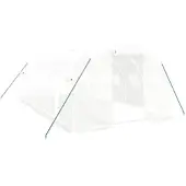 Furnicato Gewächshaus mit Stahlrahmen Weiß 18 m2 6x3x2 m