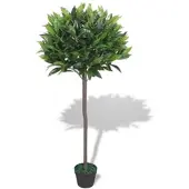 Furnicato Künstlicher Lorbeerbaum mit Topf 125 cm Grün