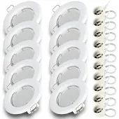 RADAM 10x Einbauspot rund SET RIK-15 weiss GU10 7W kaltweiss
