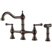 LAUFERI Küchenarmatur Retro braun Waschbecken CHESTERA Ausziehauslauf