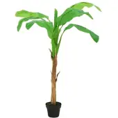 Furnicato Künstlicher Bananenbaum mit Topf 180 cm Grün