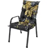 TexDeko Garden 2er Set Gartenstuhl Auflage Hochlehner (Blume)