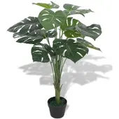 Furnicato Künstliche Monstera Fensterblatt mit Topf 70 cm Grün