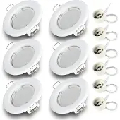 RADAM 6x Einbauspot SET RIK-15 weiss GU10 7W warmweiss