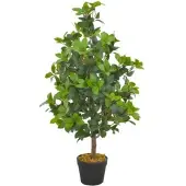 Furnicato Künstliche Pflanze Lorbeerbaum mit Topf Grün 90 cm