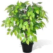 Furnicato Künstlicher Zwerg-Ficus mit Topf 60 cm