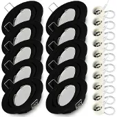 RADAM 10x Einbauspot SET RIK.19 schwenkbar schwarz GU10 7W neutralweiss