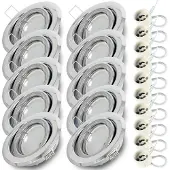 RADAM 10x Einbauspot RIK.19 schwenkbar chrom GU10 7W neutralweiss