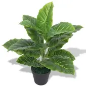 Furnicato Künstliche Taro-Pflanze mit Topf 45 cm Grün